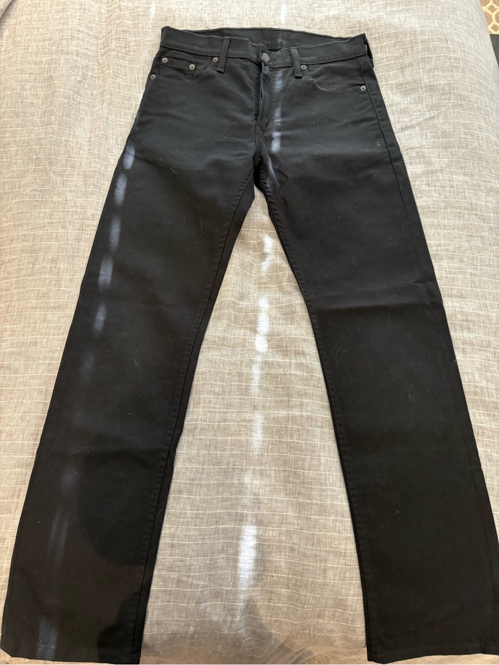Men's Black Straight-Leg Jeans